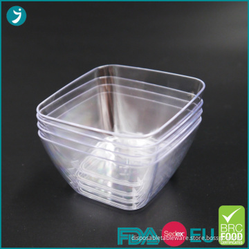 Disposable Plastic Dessert Bowl Square Mini